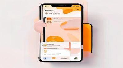 iOS设备完成抖阴下载后首次启动欢迎界面，橙色主题配色，用户登录注册引导页